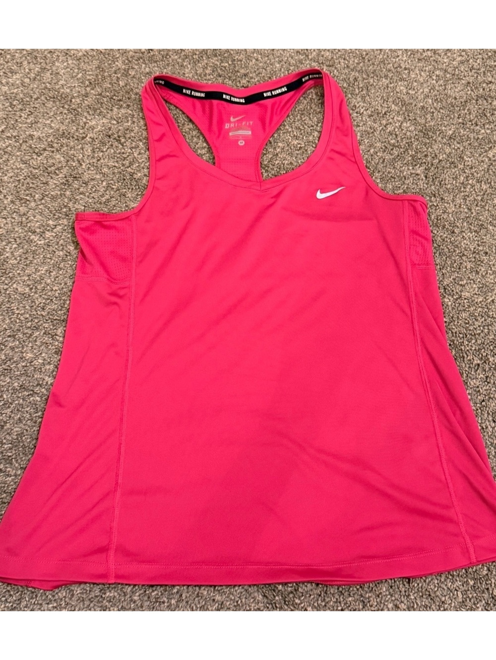 Nike Dri-FIT Running Hot Pink Racerback Tank Top Medium